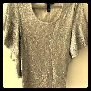 Sequin Top in Silver